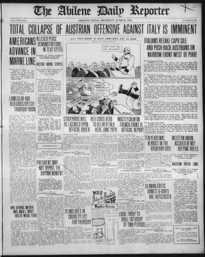 The Abilene Daily Reporter (Abilene, Tex.), Vol. 21, No. 80, Ed. 1 Thursday, June 20, 1918