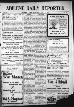 Abilene Daily Reporter. (Abilene, Tex.), Vol. 9, No. 40, Ed. 1 Wednesday, July 27, 1904
