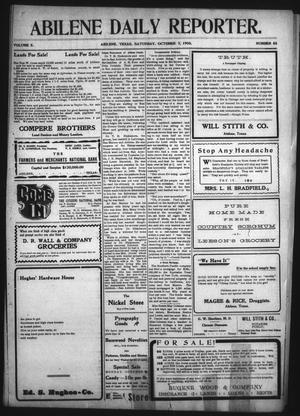 Primary view of object titled 'Abilene Daily Reporter. (Abilene, Tex.), Vol. 10, No. 85, Ed. 1 Saturday, October 7, 1905'.