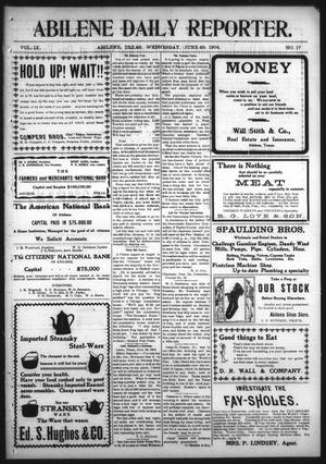 Abilene Daily Reporter. (Abilene, Tex.), Vol. 9, No. 17, Ed. 1 Wednesday, June 29, 1904