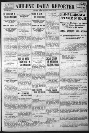 Abilene Daily Reporter (Abilene, Tex.), Vol. 15, No. 180, Ed. 1 Tuesday, April 4, 1911