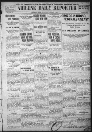Abilene Daily Reporter (Abilene, Tex.), Vol. 15, No. 131, Ed. 1 Tuesday, February 7, 1911