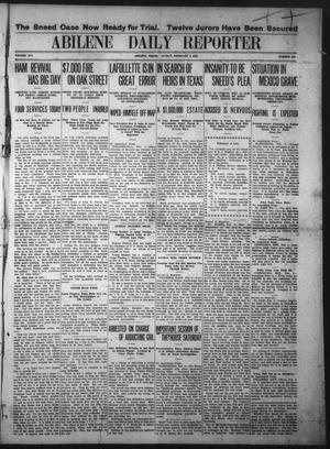 Abilene Daily Reporter (Abilene, Tex.), Vol. 16, No. 133, Ed. 1 Sunday, February 4, 1912