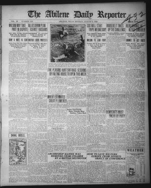 The Abilene Daily Reporter (Abilene, Tex.), Vol. 33, No. 210, Ed. 1 Monday, August 9, 1920