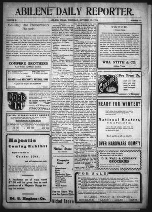 Primary view of object titled 'Abilene Daily Reporter. (Abilene, Tex.), Vol. 10, No. 97, Ed. 1 Thursday, October 19, 1905'.