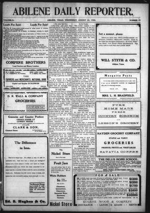 Abilene Daily Reporter. (Abilene, Tex.), Vol. 10, No. 49, Ed. 1 Wednesday, August 23, 1905