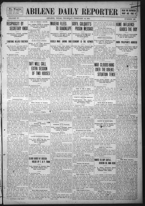 Abilene Daily Reporter (Abilene, Tex.), Vol. 15, No. 139, Ed. 1 Thursday, February 16, 1911