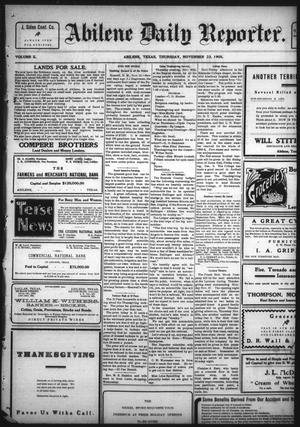 Abilene Daily Reporter. (Abilene, Tex.), Vol. 10, No. 132, Ed. 1 Thursday, November 23, 1905