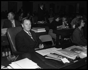 Roy Harrington at legislature desk