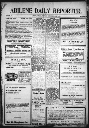Primary view of object titled 'Abilene Daily Reporter. (Abilene, Tex.), Vol. 10, No. 73, Ed. 1 Monday, September 25, 1905'.