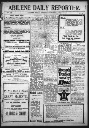 Primary view of object titled 'Abilene Daily Reporter. (Abilene, Tex.), Vol. 9, No. 72, Ed. 1 Thursday, October 6, 1904'.