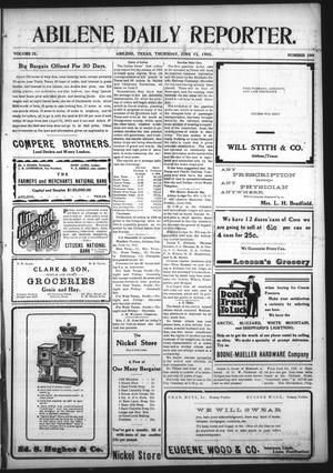 Abilene Daily Reporter. (Abilene, Tex.), Vol. 9, No. 299, Ed. 1 Thursday, June 15, 1905