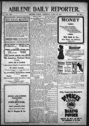 Abilene Daily Reporter. (Abilene, Tex.), Vol. 8, No. 229, Ed. 1 Thursday, April 28, 1904