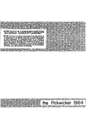 Primary view of object titled 'The Pickwicker, Spring 1964'.