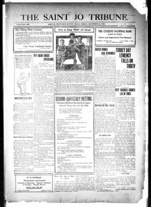 Primary view of object titled 'The Saint Jo Tribune (Saint Jo, Tex.), Vol. 29, No. 2, Ed. 1 Friday, November 26, 1926'.