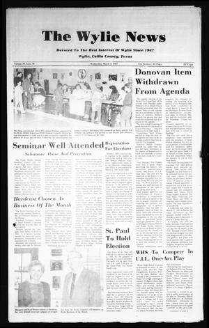 Primary view of object titled 'The Wylie News (Wylie, Tex.), Vol. 39, No. 38, Ed. 1 Wednesday, March 4, 1987'.
