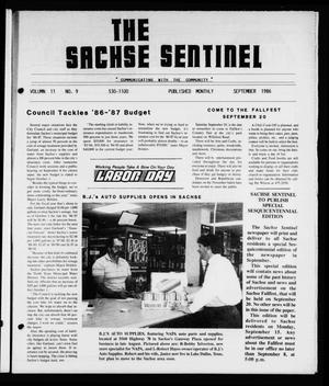 Primary view of object titled 'The Sachse Sentinel (Sachse, Tex.), Vol. 11, No. 9, Ed. 1 Monday, September 1, 1986'.