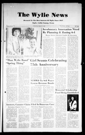 Primary view of object titled 'The Wylie News (Wylie, Tex.), Vol. 39, No. 39, Ed. 1 Wednesday, March 11, 1987'.