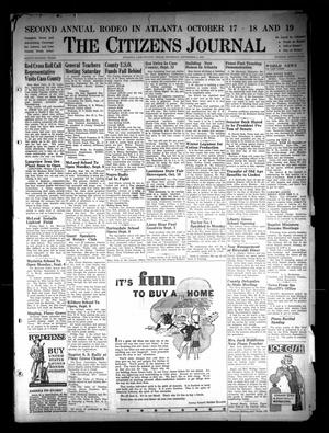 Primary view of object titled 'The Citizens Journal (Atlanta, Tex.), Vol. 62, No. 35, Ed. 1 Thursday, September 4, 1941'.