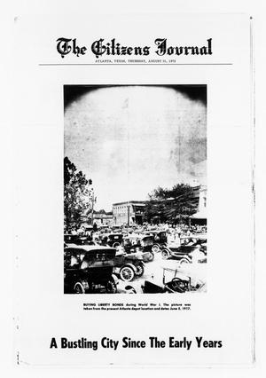 Primary view of object titled 'The Citizens Journal (Atlanta, Tex.), Ed. 1 Thursday, August 31, 1972'.