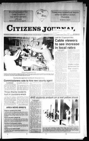 Primary view of object titled 'Citizens Journal (Atlanta, Tex.), Vol. 112, No. 75, Ed. 1 Wednesday, February 13, 1991'.
