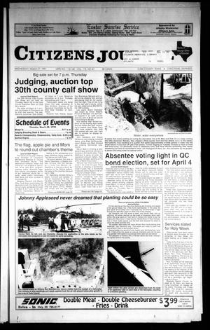 Primary view of object titled 'Citizens Journal (Atlanta, Tex.), Vol. 112, No. 87, Ed. 1 Wednesday, March 27, 1991'.