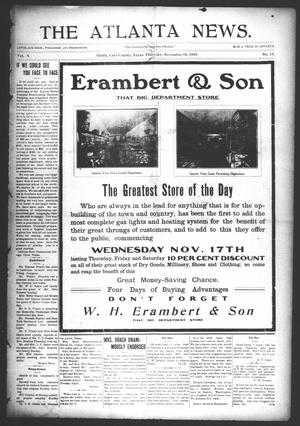The Atlanta News. (Atlanta, Tex.), Vol. 10, No. 14, Ed. 1 Thursday, November 18, 1909