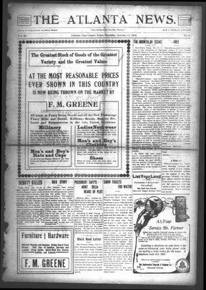 The Atlanta News. (Atlanta, Tex.), Vol. 11, No. 9, Ed. 1 Thursday, October 13, 1910