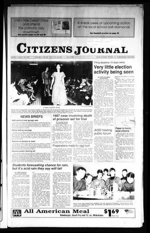 Primary view of object titled 'Citizens Journal (Atlanta, Tex.), Vol. 112, No. 82, Ed. 1 Sunday, March 10, 1991'.
