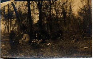Railroad Survey Crew Pausing to Eat, c. 1902