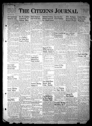 Primary view of object titled 'The Citizens Journal (Atlanta, Tex.), Vol. 61, No. 52, Ed. 1 Thursday, January 2, 1941'.