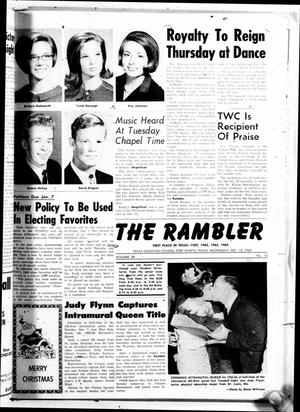 The Rambler (Fort Worth, Tex.), Vol. 39, No. 13, Ed. 1 Wednesday, December 15, 1965