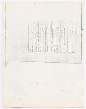 Primary view of object titled '[Receipt for personal property]'.