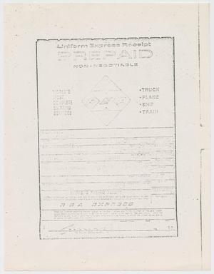 [Receipt for sending the clothes of Lee Harvey Oswald to the National Archives #1]