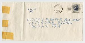 [Envelope Addressed to Cecil J. McWatters]