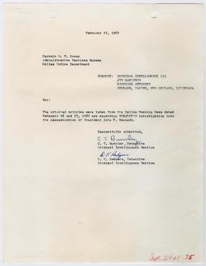 [Report to W. F. Dyson by C. T. Burnley and D. K. Rodgers, February 27, 1967 #2]