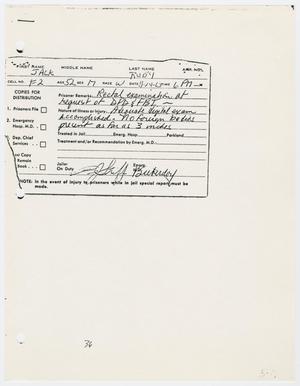 [Cards Used in Prison for Jack Ruby]