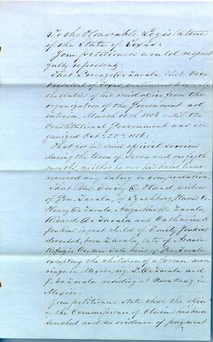 Primary view of object titled '1857 Petition by Heirs'.