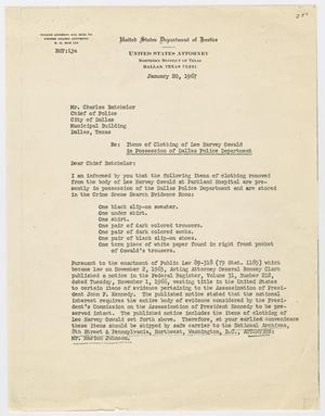 Primary view of object titled '[Letter from Melvin M. Diggs to Charles Batchelor, January 20, 1967 #4]'.
