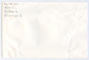 [Envelope by Cindy C. Smolovik containing index inventory cards #3]