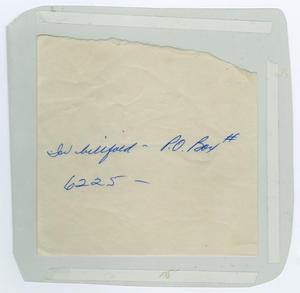 Primary view of object titled '[Handwritten Note]'.