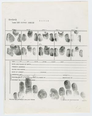 [Fingerprint records for Lee Harvey Oswald]