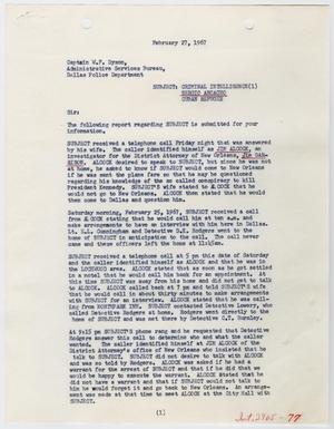 [Report to W. F. Dyson by C. T. Burnley, February 27, 1967 #2]