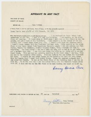[Affidavit in Any Fact - Statement by Danny Garcia Arce, November 22, 1963 #2]