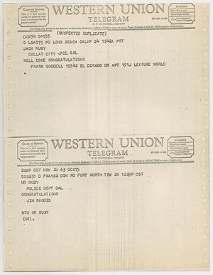 [Telegrams to Jack Ruby from Frank Goodell and Jim Rhodes, November 24, 1963 #2]
