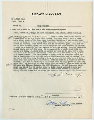 [Affidavit in Any Fact - Statement by Lee E. Bowers, November 22, 1963 #2]