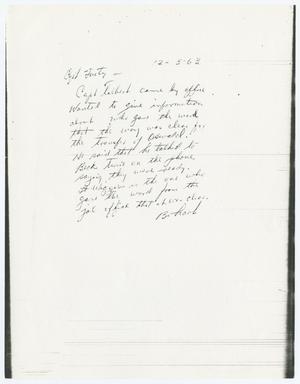 [Handwritten note concerning the transfer of Lee Harvey Oswald]