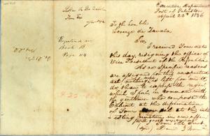 [Letter from Burnet to Zavala] April 22nd 1836