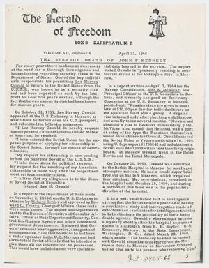 Primary view of object titled '[The Herald of Freedom, Volume 7, Number 6, April 23, 1965 #1]'.