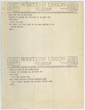 [Telegrams to Jack Ruby from Arthur Stasko and Carl C. Dewey, November 24, 1963 #1]